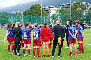 03.10.2021, Lugano, Stadio Cornaredo, AXA Women's Super League: FC Lugano Femminile - FC Basel 1893, Team FC Basel nach dem 3:0 Sieg